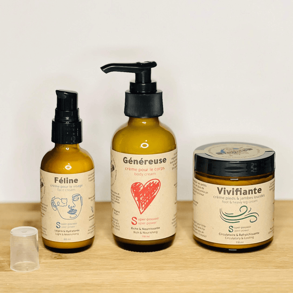 Crèmes véganes et naturelles