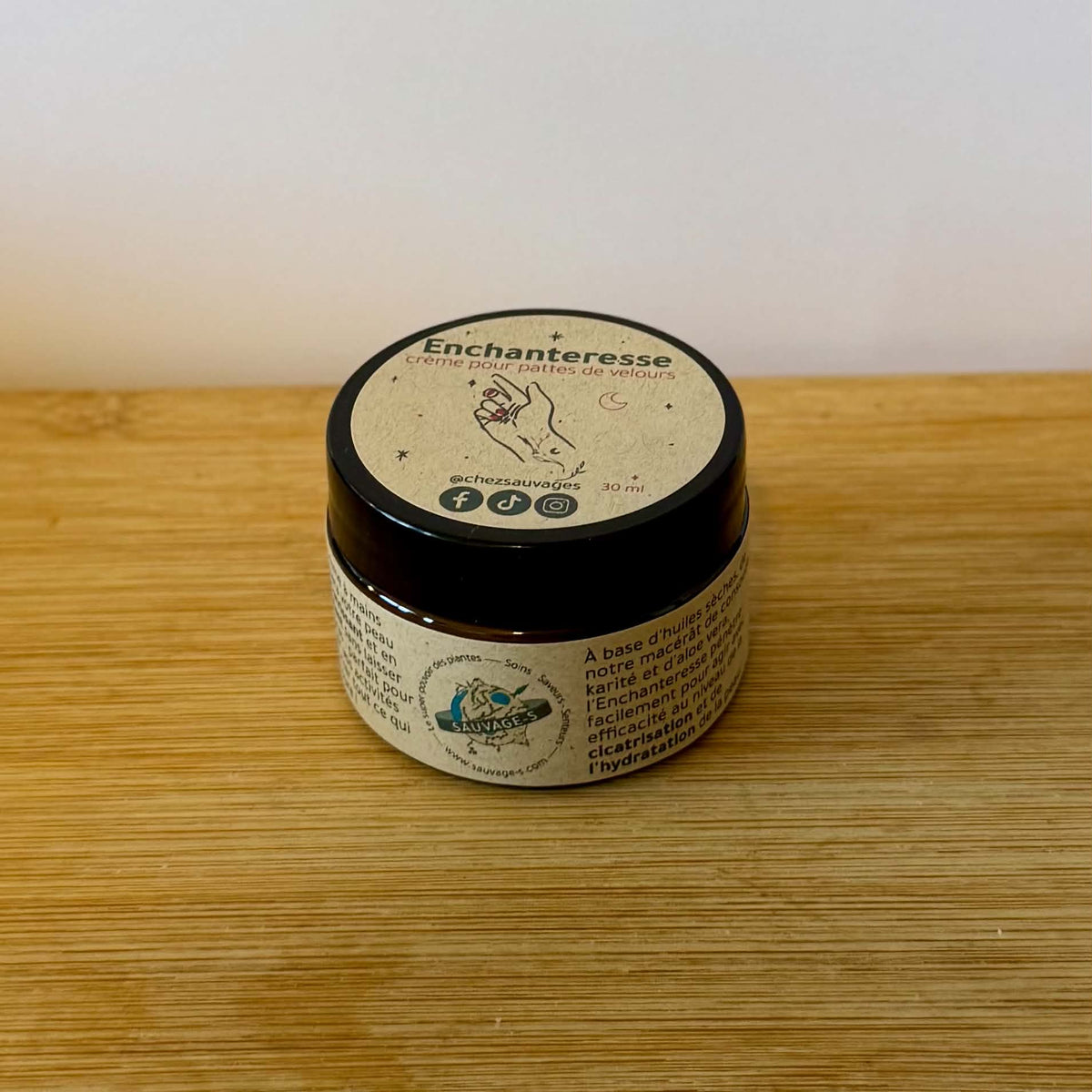 Enchanteresse 30ml – Crème mains végane sans fini gras (Solde) - Sauvage-s