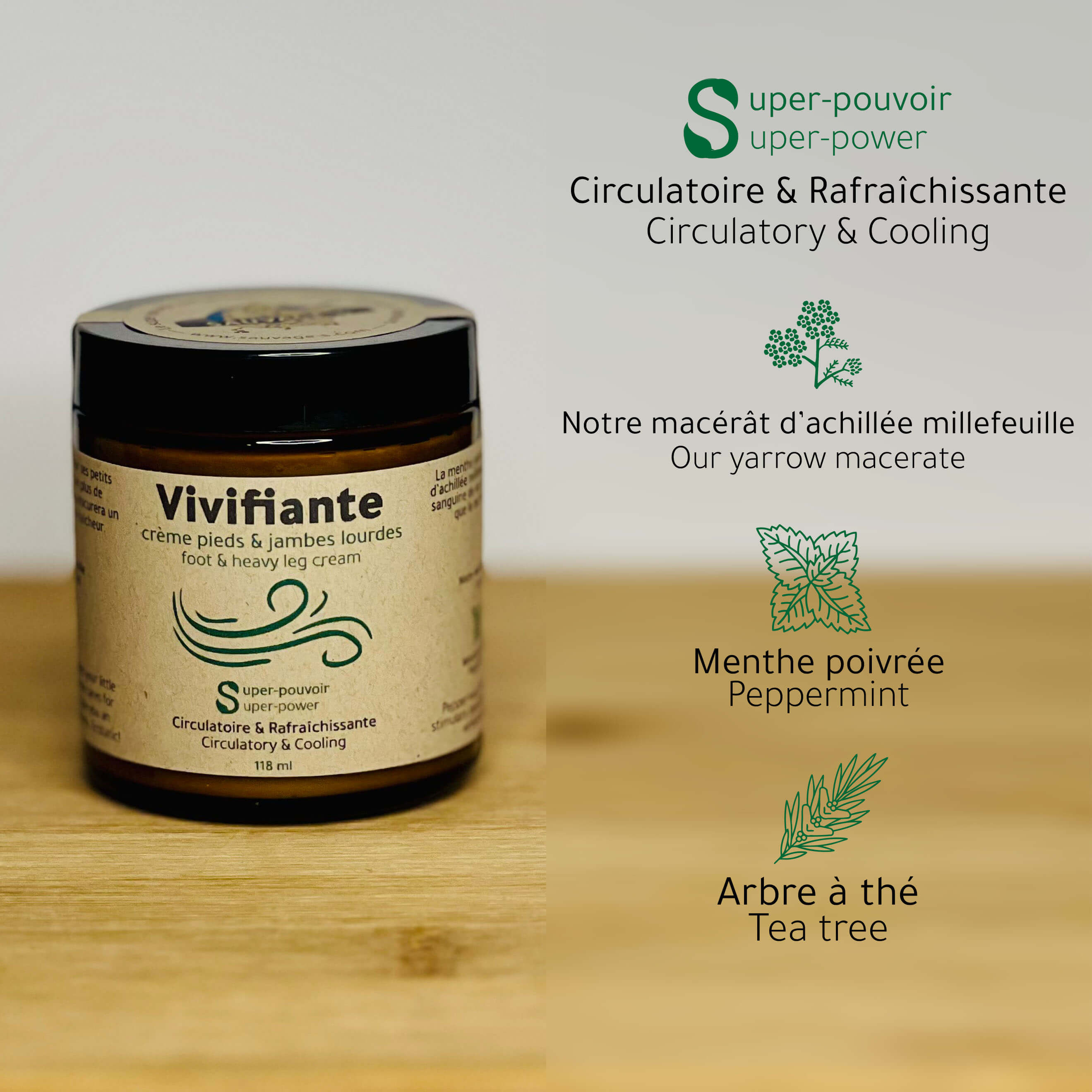 Vivifiante - Crème pieds & jambes lourdes